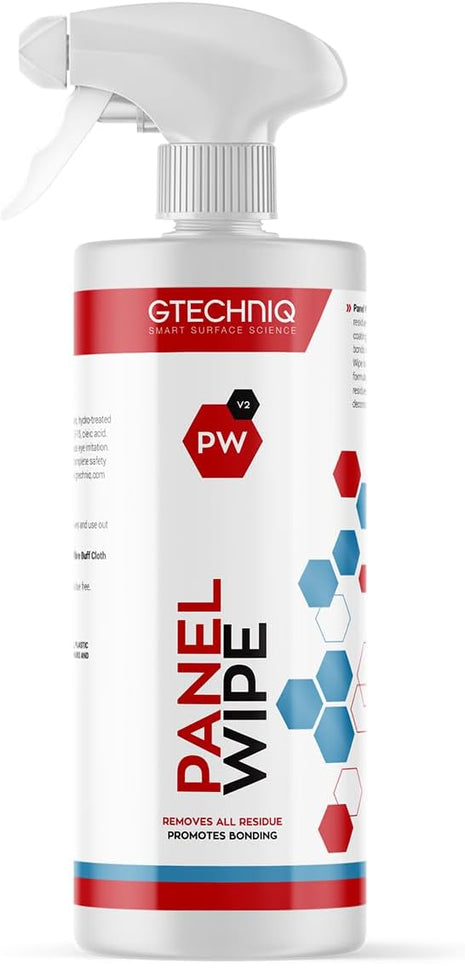 Gtechniq Panel Wipe for Car Cleaning, 8.5 fl oz | Pre-Sealant Removes and Dissolves All Polish Residues, Leaves Hygienic Surface, Fragrance-Free, Lasting Results