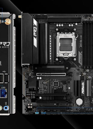 ASRock X870 Pro-A WiFi ATX Motherboard - AMD AM5 Ryzen 9000/8000/7000, DDR5 8000+(OC), PCIe 5.0, Dual USB4 Type-C, Wi-Fi 7, 2.5GbE