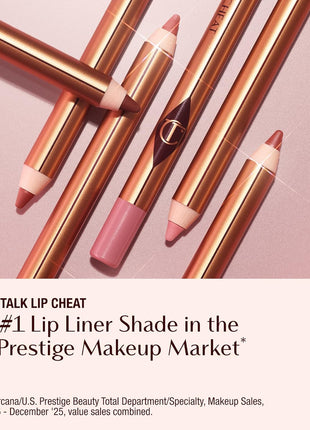 Charlotte Tilbury Lip Cheat Lip Liner Pencil - Gives Lips a Fuller-Looking, Defined Pout - Enriched with Jojoba Oil & Hyaluronic Acid - Waterproof, Smudge-Proof & Transfer-Proof