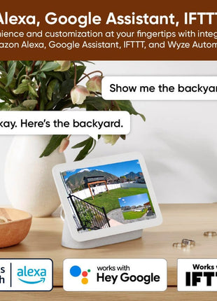 WYZE Duo Cam Pan Indoor/Outdoor IP65 2K 360° Pan/Tilt Smart Home Security Camera with Color Night Vision, Compatible with Alexa & Google Assistant, White