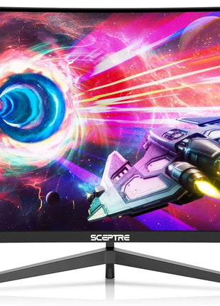 Sceptre 34-Inch Curved Ultrawide WQHD Monitor (3440 ? 1440), R1500, up to 180Hz/165Hz, DisplayPort x2, 99% sRGB, 1ms, Built-in Speakers, Machine Black, 2025 (C345B-QUT168)