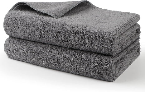 HOMEXCEL Professional Large Microfiber Car Drying Towels 2 Pack, Lint Free, Scratch Free, Highly Absorbent Drying Towel for Cars, SUVs, RVs, Trucks, and Boats,31 inch x 24 inch,Grey