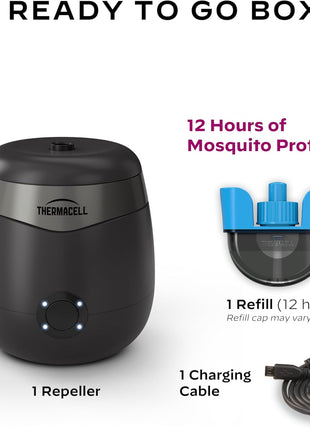 Thermacell E-Series Rechargeable Mosquito Repeller with 20' Mosquito Protection Zone; Bug Spray Alternative; Scent Free