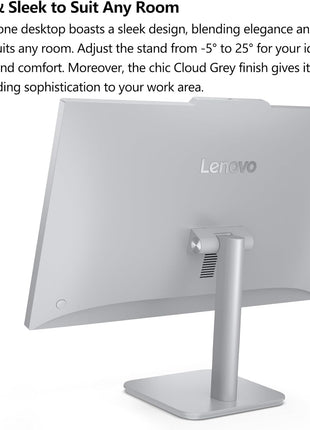Lenovo 23.8" i3-N305 16GB 512GB SSD All-in-One Desktop Computer | FHD AIO Display, WiFi 6, Bluetooth 5.2, Windows 11, Lifetime Office 365 for Web, White, Home Office