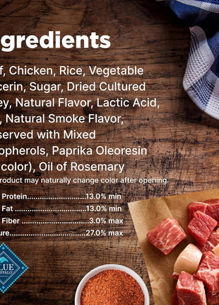 Blue Buffalo Nudges Grillers Natural Dog Treats, Made in the USA with Real Steak, 16-oz Bag