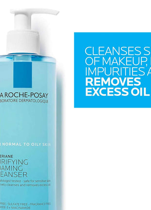 La Roche-Posay Toleriane Purifying Foaming Facial Cleanser, Oil Free Face Wash for Women & Men with Niacinamide + Ceramides, Pore Cleanser Safe For Sensitive Skin, Won?? Dry Out Skin, Soap Free, 400ml