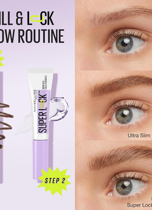 Maybelline Express Brow Ultra Slim Eyebrow Makeup, Brow Pencil with Precision Tip and Spoolie for Defined Eyebrows, Soft Brown 255, 1 Count