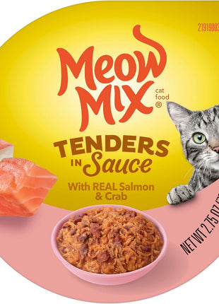 Meow Mix Tender Favorites Poultry & Beef Variety Pack, Wet Cat Food, 2.75 oz Cup (24 Pack)