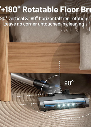 VIPSUN Cordless Vacuum Cleaner with Self-Standing, LED Screen Stick Vacuum Cleaners for Home, Lightweight Powerful Suction Vacuum, 6-in-1 Rechargeable Vacuum for Carpets, Pet Hair, Hardwood Floors