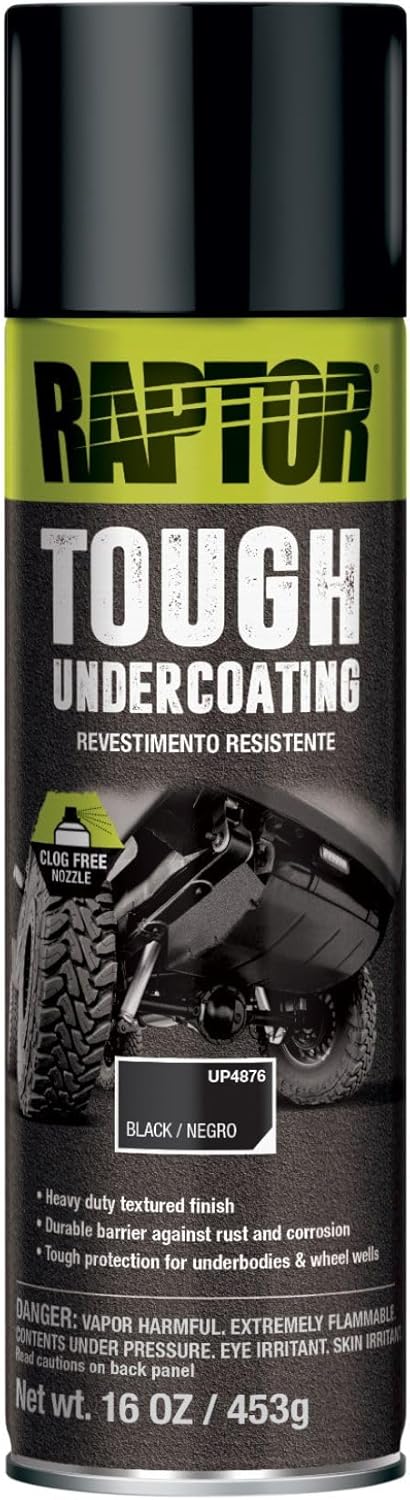 RAPTOR 1K Tough Undercoating, Professional Grade Protective Truck Spray Paint, Extra Durable, 16 oz
