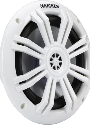 KICKER 51KM604WL KM 6.5 inch 4Ω LED Marine Coaxial Speakers - Pair