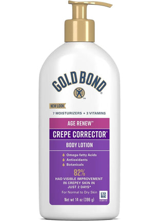 Gold Bond Age Renew Crepe Corrector Body Lotion, Replenishing & Smoothing Formula, Gold Bond Crepe Corrector Body Lotion, 14 oz