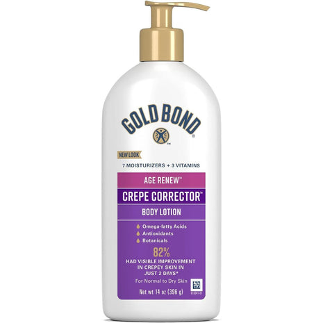 Gold Bond Age Renew Crepe Corrector Body Lotion, Replenishing & Smoothing Formula, Gold Bond Crepe Corrector Body Lotion, 14 oz