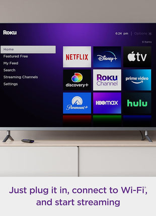 Roku Express | HD Roku Streaming Device with Standard Remote (no TV controls), Free & Live TV
