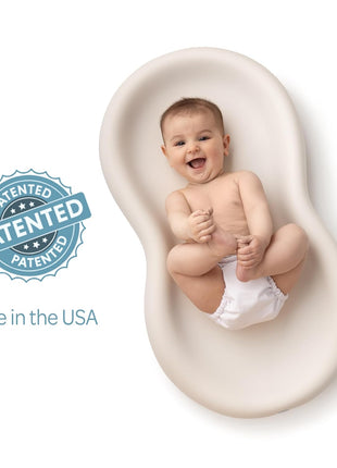 Keekaroo Peanut Changer Baby Vanilla – The Original - Easy-to-Clean Changing pad and The only Shell Over Foam, Fully Water Repellant, Wipeable Diaper pad, Wipe-Clean Changing pad