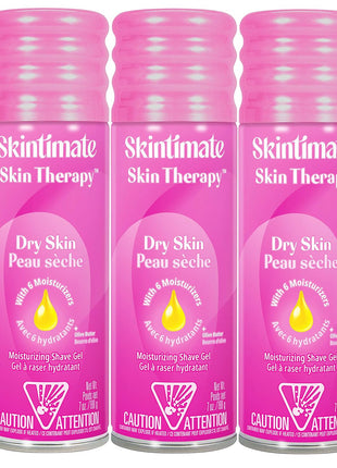 Skintimate Skin Therapy Dry Skin Shave Gel for Women, 3 Pack | Skintimate Shaving Cream for Women, Womens Shaving Cream, Shaving Foam, Womens Shave Gel, Pack of 3, 7oz each