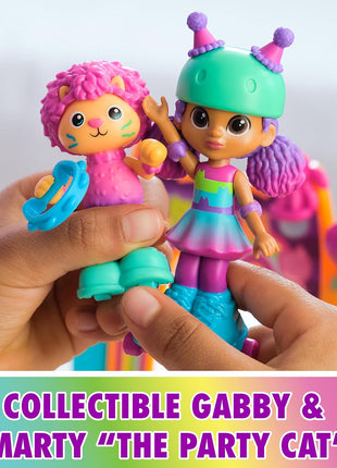 Gabby's Dollhouse Party Room Playset with Skater Gabby & Marty Figures | Exclusive Skater Figures, Working Skates for Pretend Play, Sensory Fidget Toys on Wall, Kids Toys for Girls & Boys Ages 3+