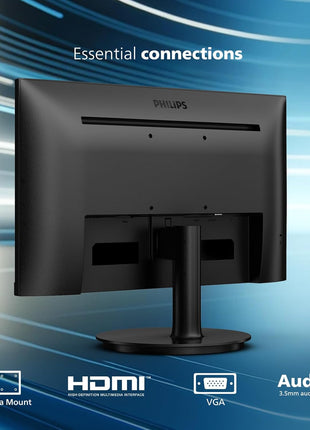 Philips 24 Inch Computer Monitor FHD 100Hz VA VESA Flicker-Free, 241V8LB | 1920×1080 LED Monitor, 4ms GtG, Adaptive Sync, HDMI 1.4, Tilt Adjust, Low Blue Light, 4yr Advance Replacement Warranty