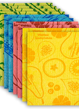 Wettex The Original Swedish Dishcloth for Kitchen 10 Pack | Reusable Paper Towels, Super Absorbent Sponge Cloths, Washable Dish Cloths, Biodegradable, Made in Sweden, Assorted Colors