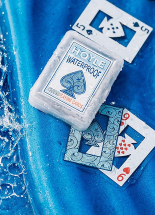 Hoyle Waterproof Clear Plastic Playing Cards 1 Deck Outdoor Pool | Flexible plastic resists bending and tearing, Rinse clean after use, Perfect for camping and beach games