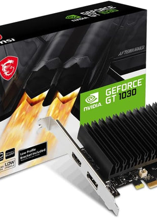 msi Gaming GeForce GT 1030 4GHD4 LP OC Low Profile Graphics Card (Boost Clock: 1430 MHz, Memory Speed: 2100 MHz, 4GB DDR4, 64-bit, DP/HDMI)