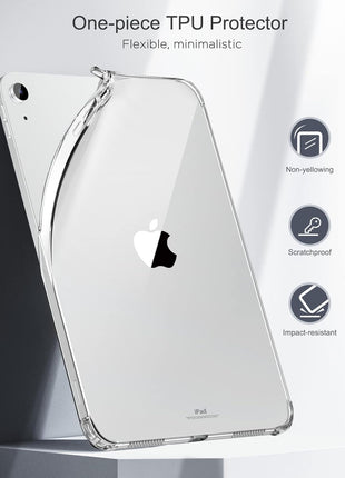 MoKo Clear Case for iPad (A16) 11th Generation 2025, Clear | for iPad 10th Gen 10.9 inch 2022, Light Soft TPU Anti-Scratch Ultra Clear Cover, Shockproof Transparent Flexible Back Cover