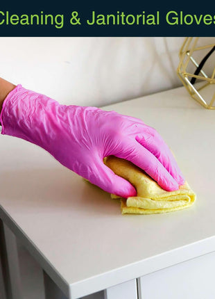 Fuchsia Hot Pink Nitrile Disposable Gloves - 50 Count - 3 Mil Nitrile Gloves Medium - Powder and Latex Free Rubber Gloves - Surgical Medical Exam Gloves - Food Safe Cooking Gloves
