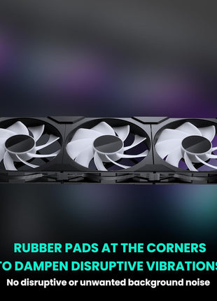 PHANTEKS 140mm RGB 3-Pack Reverse Blade Gaming PC Fan - PWM Fan - Up to 1800 RPM - High Airflow - Low Vibration - Quiet - Compatible with Desktop, Laptop, Radiator
