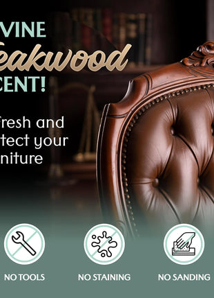 Furniture Salve for Leather - Polisher, Moisturizer, and Restorer for Couches and Furniture - Conditioner for Leather, Wood, and Vinyl - Repair Salve with Brush - 4oz