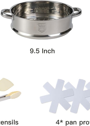 16PCS Pots and Pans Set Non Stick Cookware JueGo De Ollas Para Cocina | Beautiful Great Value Food Cooks Evenly Cleans Easily With Frying Pan