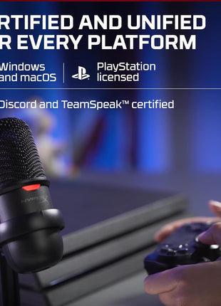 HyperX SoloCast? USB Condenser Gaming Microphone, for PC, PS4, PS5 and Mac, Tap-to-Mute Sensor, Cardioid Polar Pattern, great for Streaming, Podcasts, Twitch, YouTube, Discord,Black
