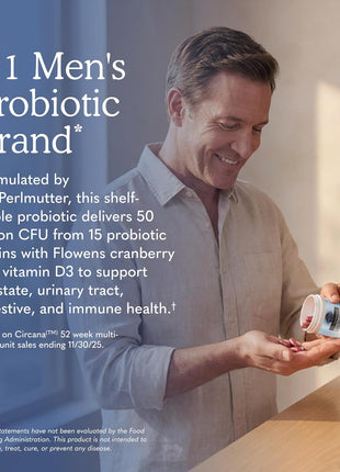 Garden of Life Dr. Formulated Probiotics Prostate+ - Acidophilus and Probiotic Supports Healthy Prostate and Digestive Balance - Shelf Stable - Gluten, Dairy, and Soy-Free - 60 Vegetarian Capsules