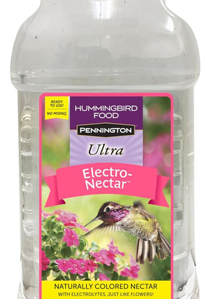 Pennington Electro-Nectar Hummingbird Nectar Ready to Use, Naturally Colored with Electrolytes, 64-oz Bottle