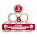 Tape King Clear Packing Tape - 60 Yards Per Roll (Pack of 6 Rolls) - Stronger & Thicker 2.7mil, Heavy Duty Adhesive Industrial Depot Tapes for Moving Packaging Shipping, Office & Storage