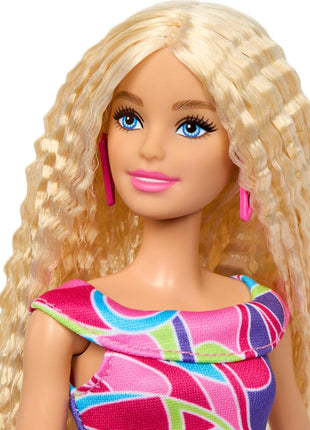 Barbie Fashionistas Doll #223 with Blonde Wavy Hair, Totally Hair-Inspired Dress & Accessories, 65th Anniversary Collectible Toy
