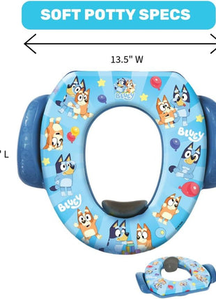 Bluey Soft Potty Seat - Potty Training Toilet Seat, Soft Cushion, Baby Potty Training, Safe, Easy to Clean