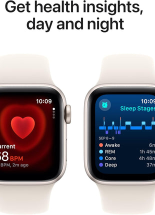 Apple Watch SE (2nd Gen) [GPS 40mm] Smartwatch with Starlight Aluminum Case with Starlight Sport Band S/M. Fitness and Sleep Trackers, Crash Detection, Heart Rate Monitor, Retina Display