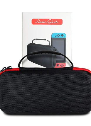 daydayup Switch Case and Tempered Glass Screen Protector Compatible with Nintendo Switch - Deluxe Hard Shell Travel Carrying Case, Pouch for Nintendo Switch Console & Accessories, Streak Red