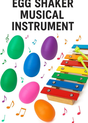 18 PCS Easter Egg Shakers for Kids – Colorful Percussion Musical Maracas for Toddlers, Baby Sensory Toys, Easter Basket Fillers, Preschool Rhythm Instruments, Classroom Noise Makers
