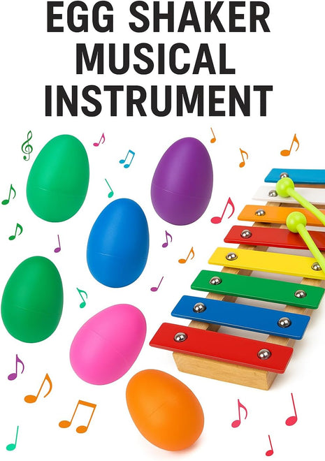 18 PCS Easter Egg Shakers for Kids – Colorful Percussion Musical Maracas for Toddlers, Baby Sensory Toys, Easter Basket Fillers, Preschool Rhythm Instruments, Classroom Noise Makers