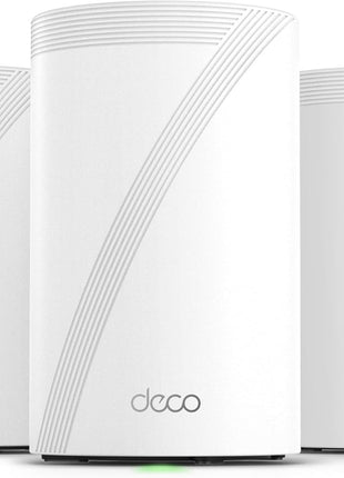 TP-Link Deco 7 Pro BE63 Tri-Band WiFi 7 BE10000 Whole Home Mesh System - 6-Stream 10 Gbps, 4x2.5G Ports Wired Backhaul, 4X Smart Internal Antennas, VPN, HomeShield, Free Expert Support (3-Pack)