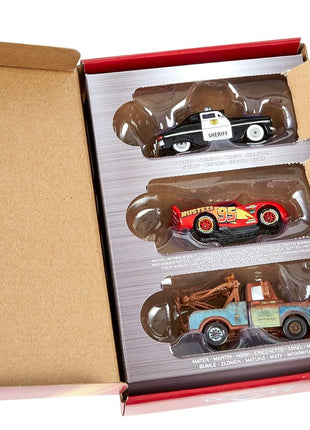 Mattel Disney and Pixar Cars Toys, Radiator Springs 3-Pack of Die-cast Toy Cars & Trucks with Lightning McQueen, Mater & Sheriff