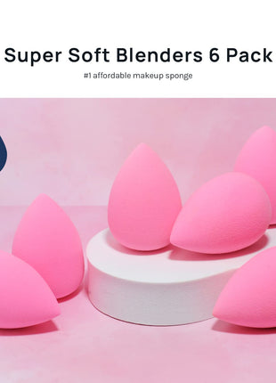 AOA Studio Collection makeup Sponge Set Latex Free and High-definition Set of 6 makeup Wonder blender For Powder Cream and Liquid, Super Soft Wonder Beauty Cosmetic