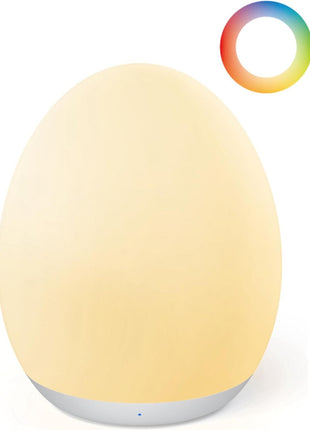 Night Light for Kids, Baby Night Light with 7 Colors Changing Mode & Stepless Dimming, Nursery Night Light BPA Free,Rechargeable Egg Night Light for Breastfeeding 1h Timer & Touch Control