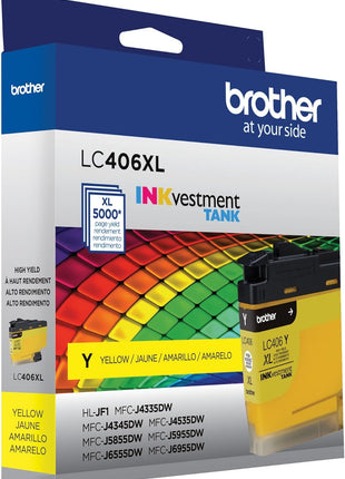 Brother LC406XLY High Yield Yellow Ink Cartridge
