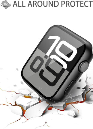 Misxi Case with Screen Protector for 46mm Apple Watch Series 11/10 | 2-Pack Cover with Tempered Glass for 11/10, Scratch Resistant Sensitive Touch Protection, Black