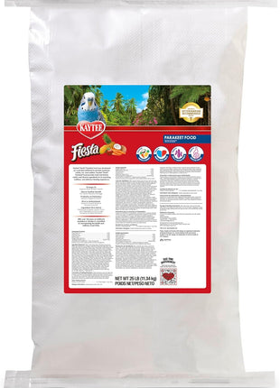 Kaytee Fiesta Parakeet Food, Nutritious and Fun Blend, Supports Skin, Feather, Digestion, Brain and Heart Health, 2 pounds