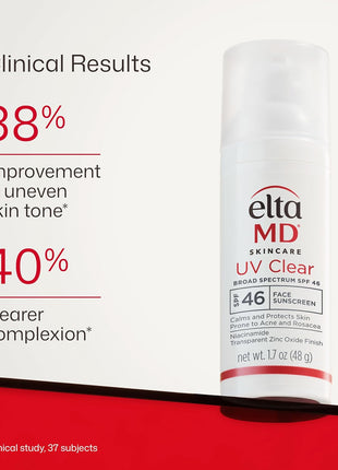 EltaMD UV Clear Face Sunscreen SPF, Oil-Free Sunscreen with Zinc Oxide, Dermatologist Recommended