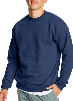 Hanes Mens Ecosmart Fleece Sweatshirt, Cotton-blend Pullover, Crewneck For Men, 1 Or 2 Pack, Stonewashed Green - 1 Pack, Large US