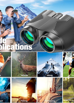 Binoculars 12x50 for Adults and Kids Night Vision Binoculars Compact Binocular Waterproof Binocular Wide Field of View for Bird Watching,Hiking,Hunting,Concert with Carrying Bag